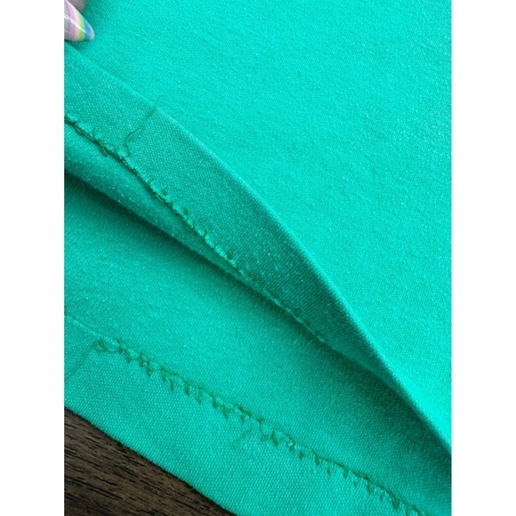 Vintage 1970s Grasshopper Appliqué Two Piece‎ Set Tee & Skirt Green Blue Novelty - Picture 4 of 12